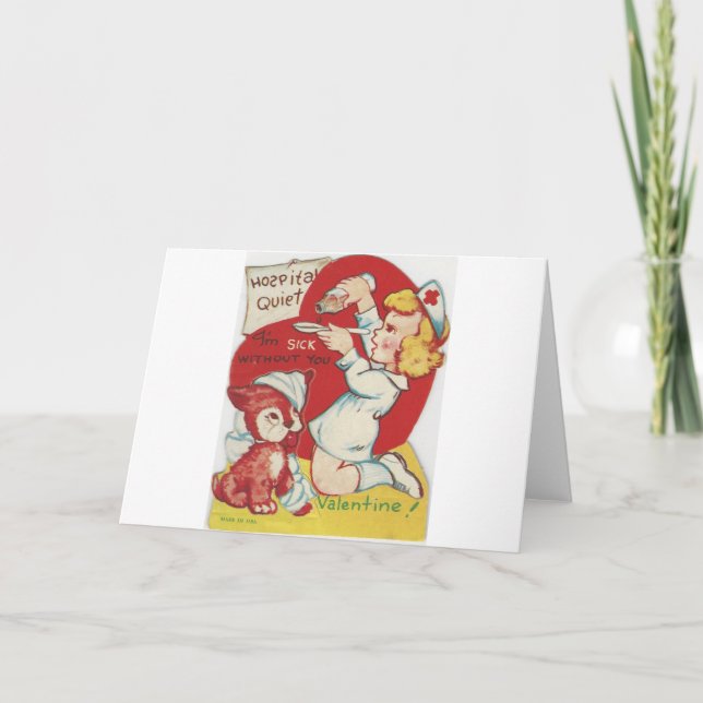 Cartes Pour Fêtes Annuelles Infirmière vintage Valentine (Devant)