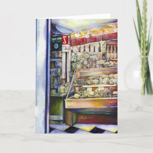 Cartes Pour Fêtes Annuelles Infusion froide dans une charcuterie chaude