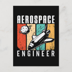 Cartes Pour Fêtes Annuelles Ingénieur aérospatial Rocket Space Engineering Ret