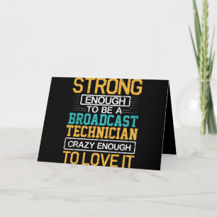 Cartes Pour Fêtes Annuelles Ingénieur Assez Fou Pour Être Technicien En Diffus