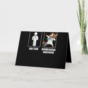 Cartes Pour Fêtes Annuelles Ingénieur biomédical Unicorn Dabbing Amoureux amus