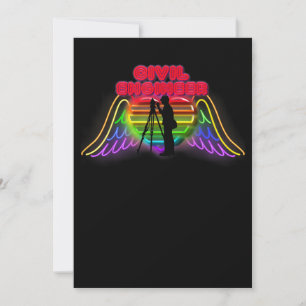 Cartes Pour Fêtes Annuelles Ingénieur Civil Colorful Funny Présente Pour Civil