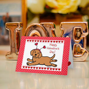 Cartes Pour Fêtes Annuelles Innocent Fox Red Labrador Chiot Valentine