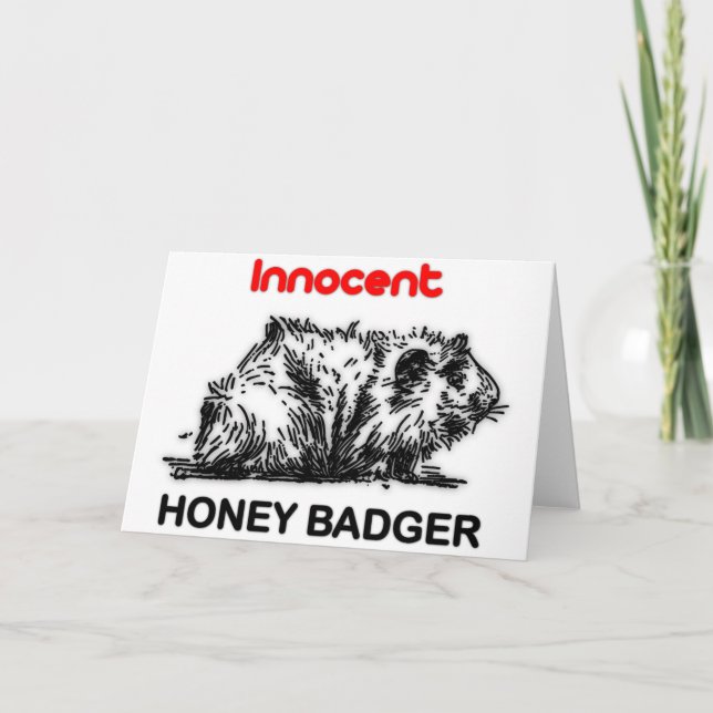 Cartes Pour Fêtes Annuelles Innocent Honey Badger (Devant)