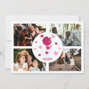 Cartes Pour Fêtes Annuelles Inséparable personnalisé 4 Photo Collage Saint Val