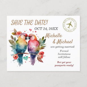 Cartes Pour Fêtes Annuelles Inséparables colorés, Enregistrer l'adresse de mes