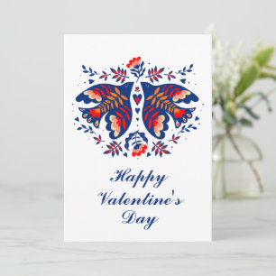 Cartes Pour Fêtes Annuelles Inséparables Scandinaves Folk Art Saint Valentin