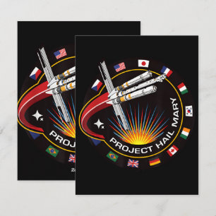 Cartes Pour Fêtes Annuelles Insigne de mission spatiale