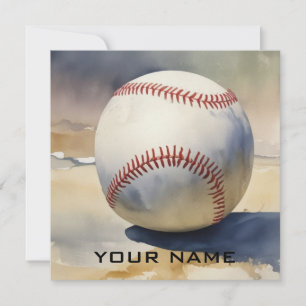 Cartes Pour Fêtes Annuelles Inspiration Baseball Ajouter Votre Nom