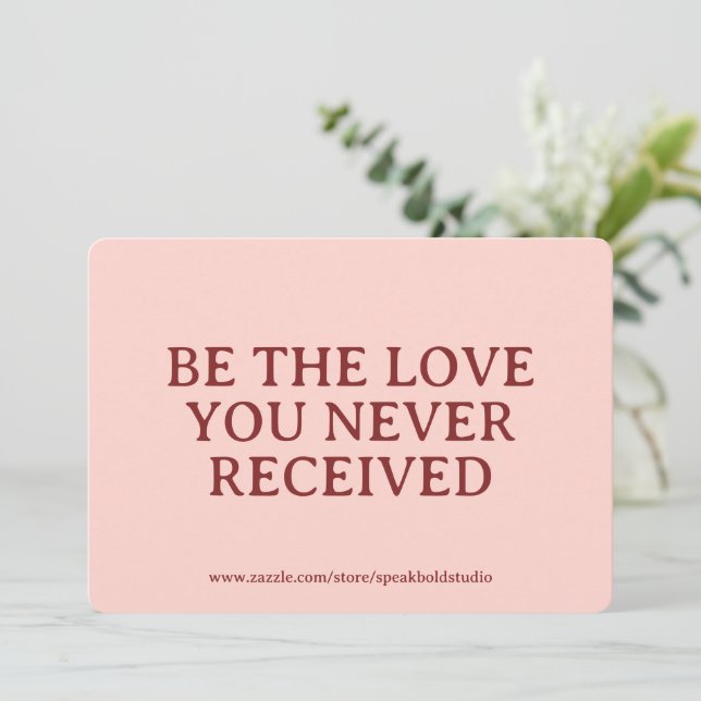 Cartes Pour Fêtes Annuelles Inspirational Card Custom Self Love Gift for Women (Debout devant)