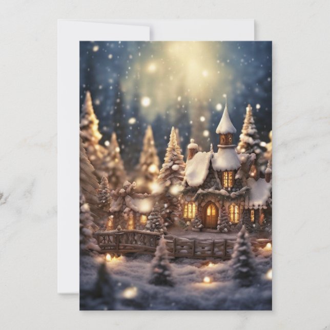 Cartes Pour Fêtes Annuelles  Inspired Christmas Themed Fairy-Tale Castle  (Devant)