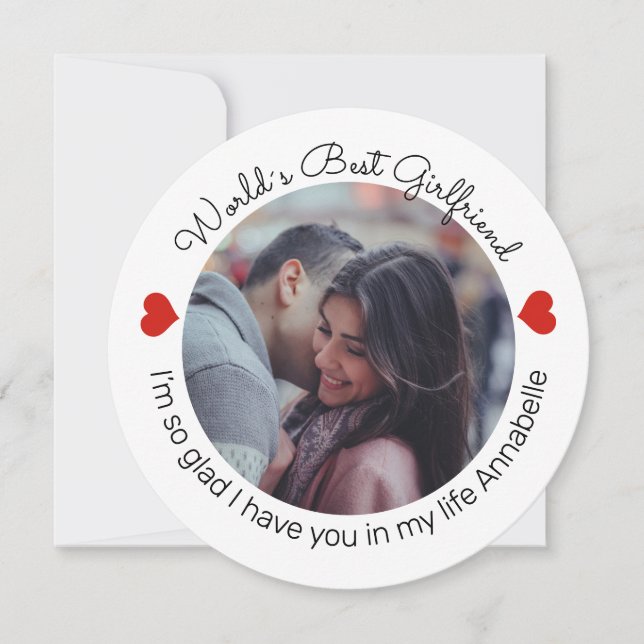 Cartes Pour Fêtes Annuelles Inspirer l'amour Ajoutez votre propre photo et mes (Devant)