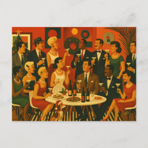 Cartes Pour Fêtes Annuelles Intellectuels de Martini de Noël Moderne du Milieu