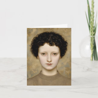 Cartes Pour Fêtes Annuelles Intelligence Délicate – Un Portrait d'Art Fin