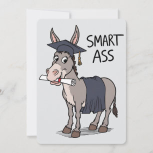 Cartes Pour Fêtes Annuelles Intelligent comme un âne Drôle diplômé Remise des