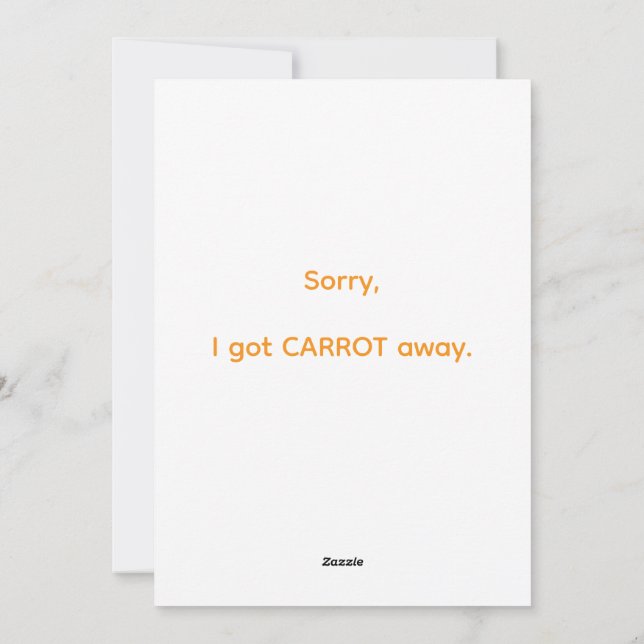Cartes Pour Fêtes Annuelles International Carrot Day (Dos)