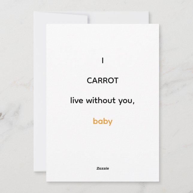 Cartes Pour Fêtes Annuelles International Carrot Day (Dos)