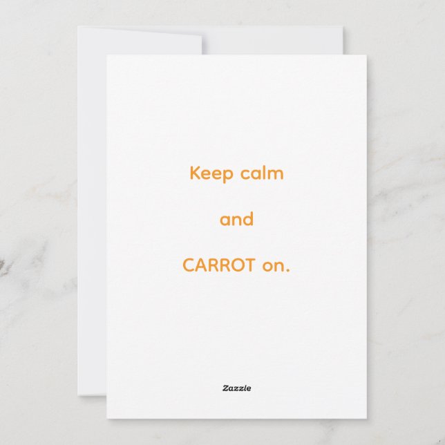 Cartes Pour Fêtes Annuelles International Carrot Day (Dos)