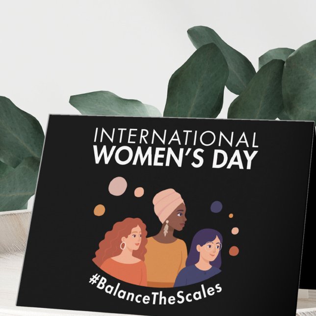 Cartes Pour Fêtes Annuelles International Women’s Day 2026 Balance The Scales (Créateur téléchargé)