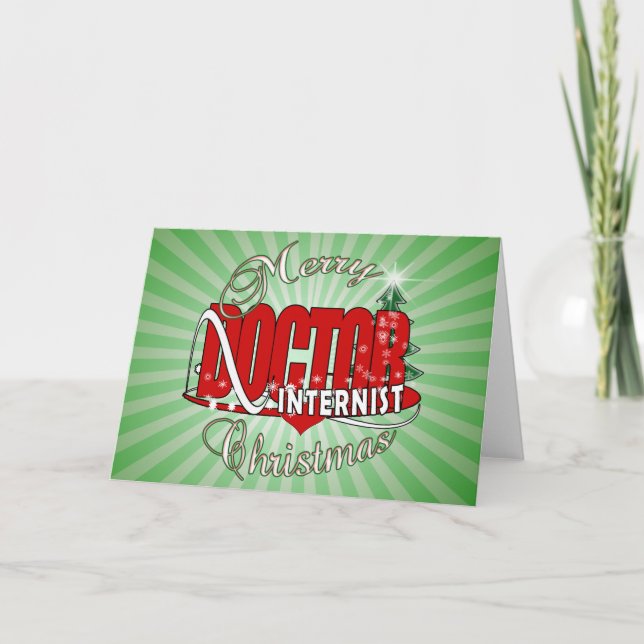 CARTES POUR FÊTES ANNUELLES INTERNISTE DE NOËL (Devant)