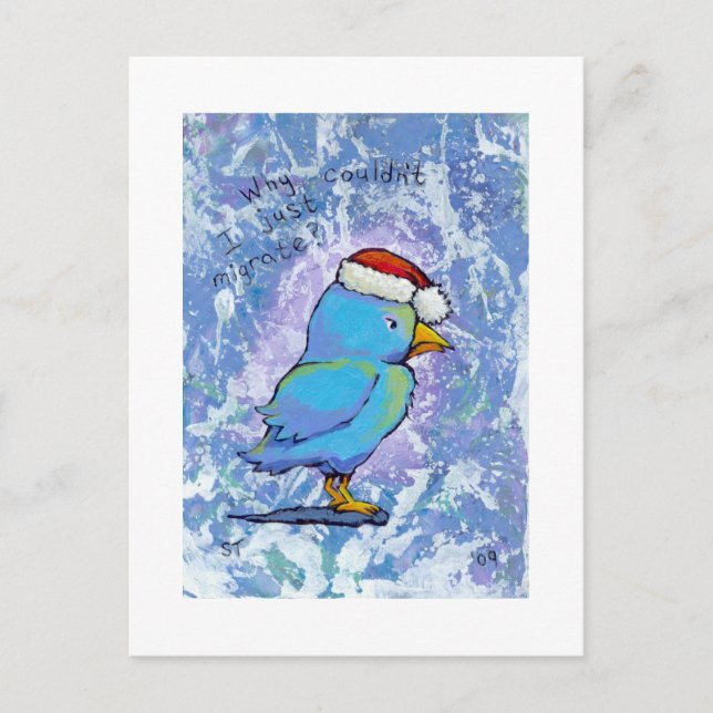 Cartes Pour Fêtes Annuelles Intitulé : Minuscule Art #598 - Angry Père Noël Bi (Devant)