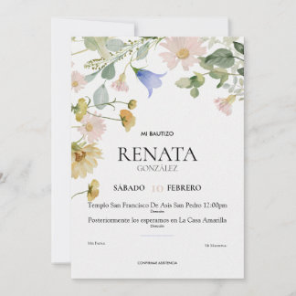 Cartes Pour Fêtes Annuelles Invitación Bautizo