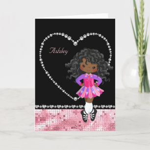 Cartes Pour Fêtes Annuelles Irish Dance Saint Valentin Rhinestone Heart