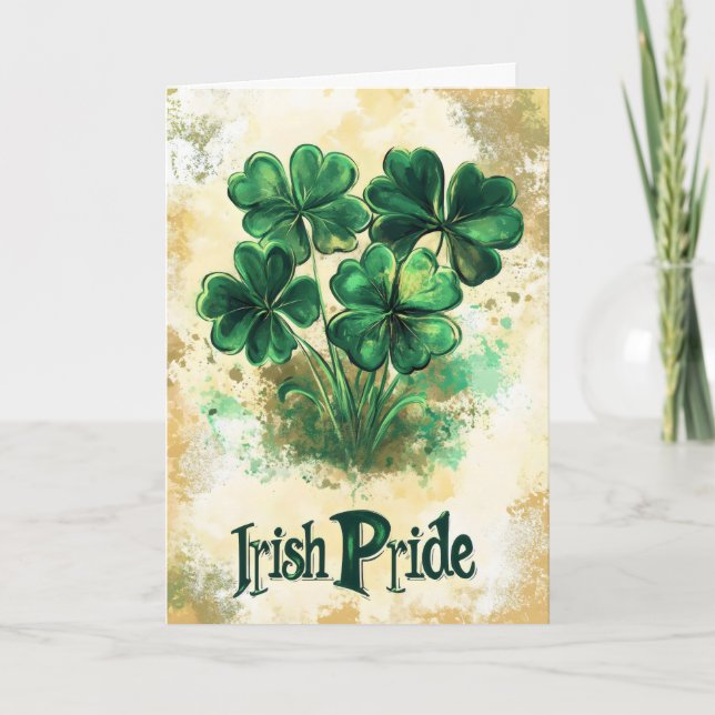 Cartes Pour Fêtes Annuelles Irish Pride Clovers St. Patrick's Day (Devant)