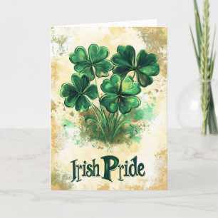 Cartes Pour Fêtes Annuelles Irish Pride Clovers St. Patrick's Day