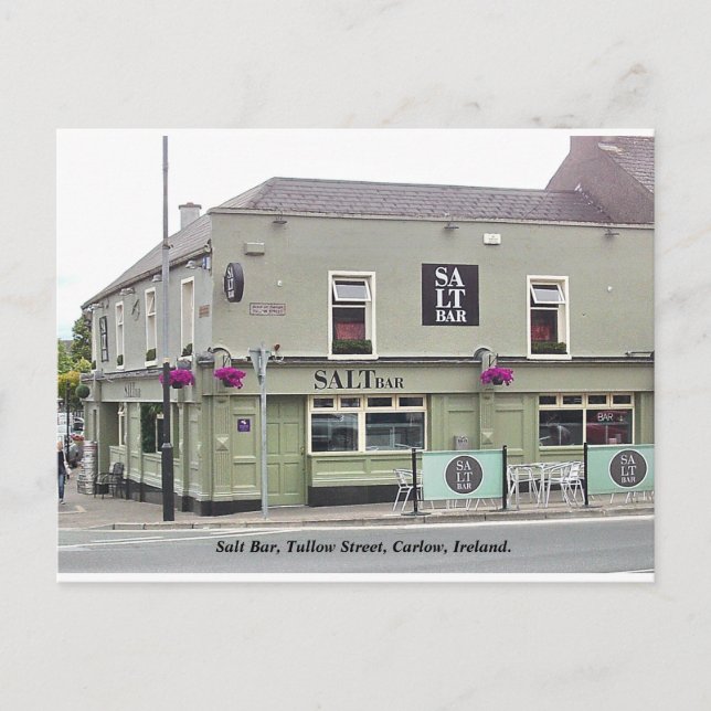Cartes Pour Fêtes Annuelles Irish Pub, Salt Bar, Tullow St. Carlow, Irlande. (Devant)