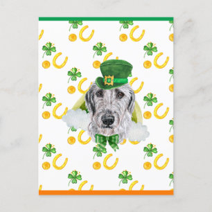 Cartes Pour Fêtes Annuelles Irish Wolfhound Trèfle St. Patrick