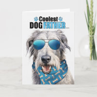 Irlandais Wolfhound Chien Coolest Papa Fête des pè