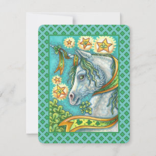 CARTES POUR FÊTES ANNUELLES IRLANDE UNICORN ST. IMAGINAIRE DE LA JOURNÉE DE PA