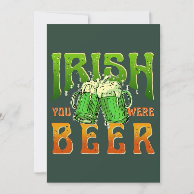 CARTES POUR FÊTES ANNUELLES IRLANDE VOUS ÉTIEZ BIÈRE DRINKING IRLANDE (Devant)