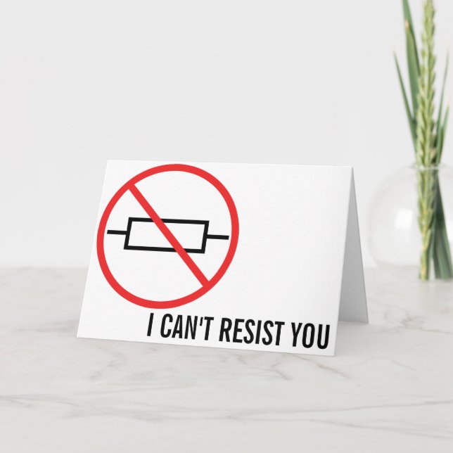 Cartes Pour Fêtes Annuelles irrésistible romantique drôle valentine nerdy (Devant)