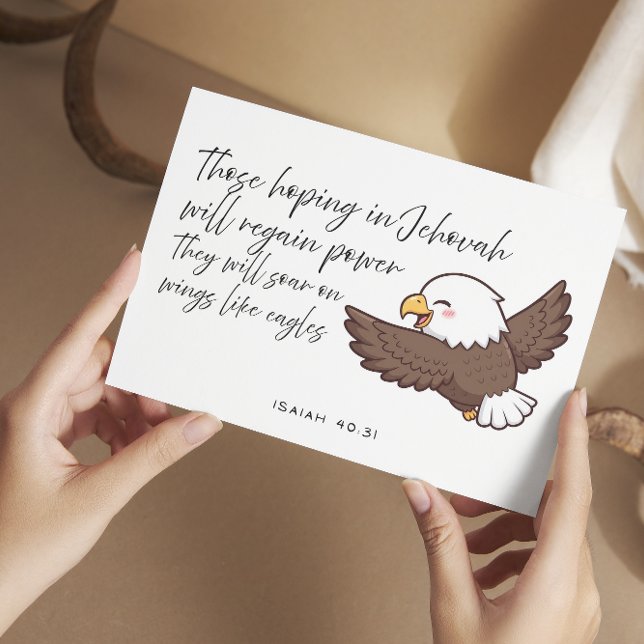 Cartes Pour Fêtes Annuelles Isaiah 40:31 Bible Verse Jw Encouraging Card (Isaiah 40:31 Jw Encouragement Card)