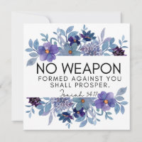Isaïe 54:17 Aucune arme Chrétienne Violet Floral