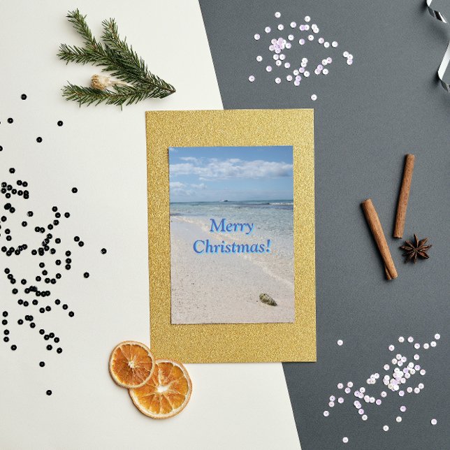 Cartes Pour Fêtes Annuelles Isla Saona Caribbean Beach Joyeux Noël ! (Créateur téléchargé)