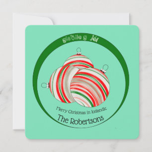 Cartes Pour Fêtes Annuelles Islande Joyeux Noël