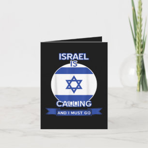 Cartes Pour Fêtes Annuelles Israël appelle et je dois y aller