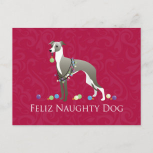 Cartes Pour Fêtes Annuelles Italian Greyhound Christmas Design