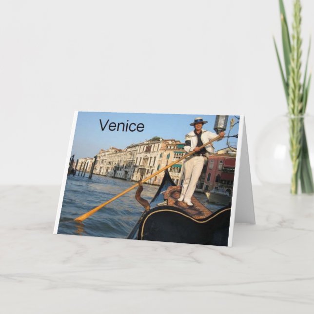 Cartes Pour Fêtes Annuelles Italie gondole de Venise (St.K. (Devant)