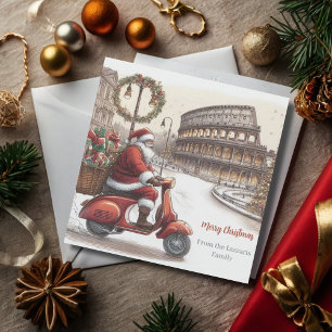 Cartes Pour Fêtes Annuelles Italie Rome Aquarelle de Noël
