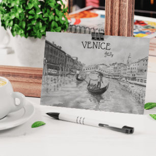 Cartes Pour Fêtes Annuelles Italie Travel - VENICE souvenir noir et blanc Pos