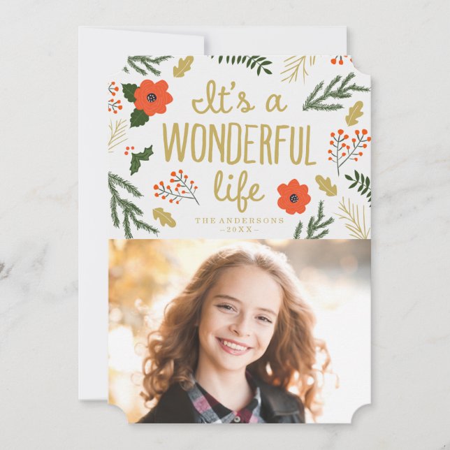Cartes Pour Fêtes Annuelles It's A Wonderful Life | Holiday (Devant)