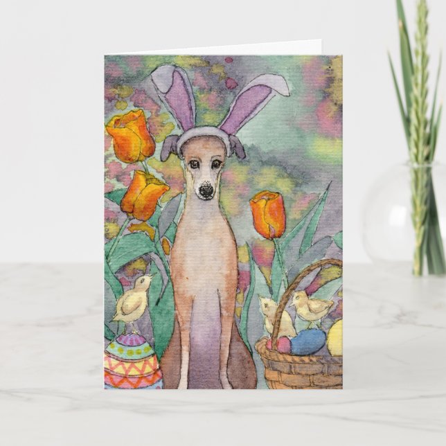 Cartes Pour Fêtes Annuelles It's the Easter slim dog! Easter Card (Devant)
