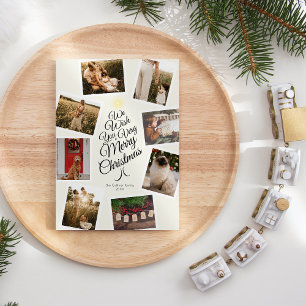 Cartes Pour Fêtes Annuelles Ivory Very Joyeux Christmas Tree Photo Collage