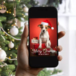Cartes Pour Fêtes Annuelles Jack Russel Terrier Chien Noël Présents Rouge<br><div class="desc">Jack Russel Terrier Chien Noël Présente Carte de vacances Rouge</div>