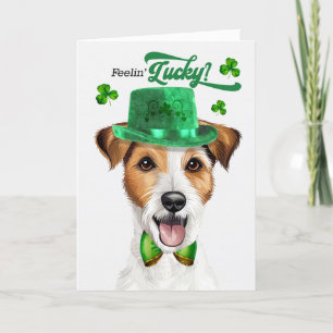 Cartes Pour Fêtes Annuelles Jack Russell Chien Feelin' Lucky St Patrick's Day