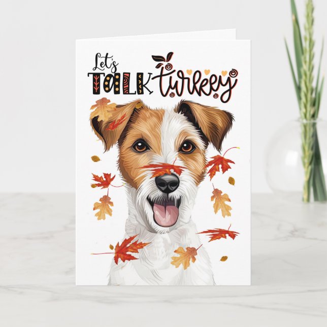 Cartes Pour Fêtes Annuelles Jack Russell Chien Parlons De Turquie (Devant)